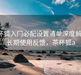 茶杯狐入门必配设置清单深度解析：长期使用反馈，茶杯狐a