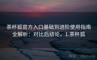 茶杯狐官方入口基础到进阶使用指南全解析：对比后结论，1.茶杯狐