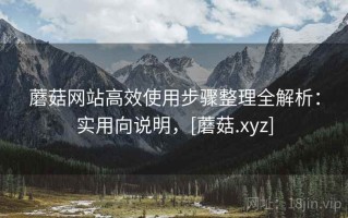 蘑菇网站高效使用步骤整理全解析：实用向说明，[蘑菇.xyz]