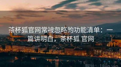 茶杯狐官网常被忽略的功能清单：一篇讲明白，茶杯狐 官网