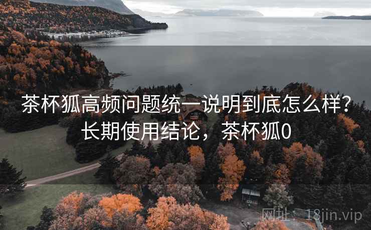 茶杯狐高频问题统一说明到底怎么样？长期使用结论，茶杯狐0